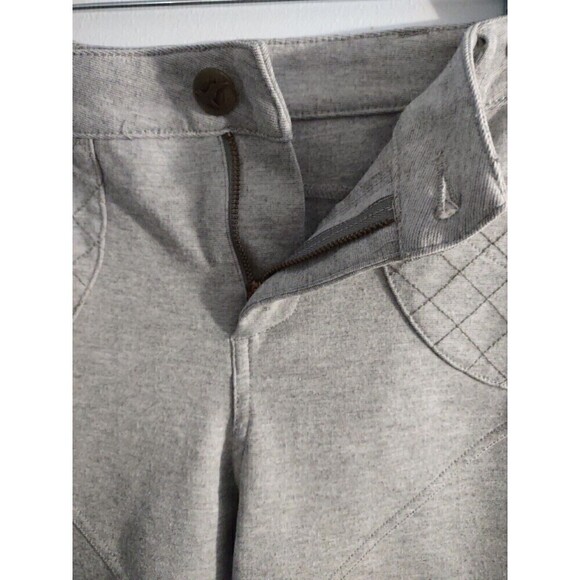 Free People Sz 28 High Rise Bike Babe Pants Light Gray Skinny Quilted - Picture 6 of 7